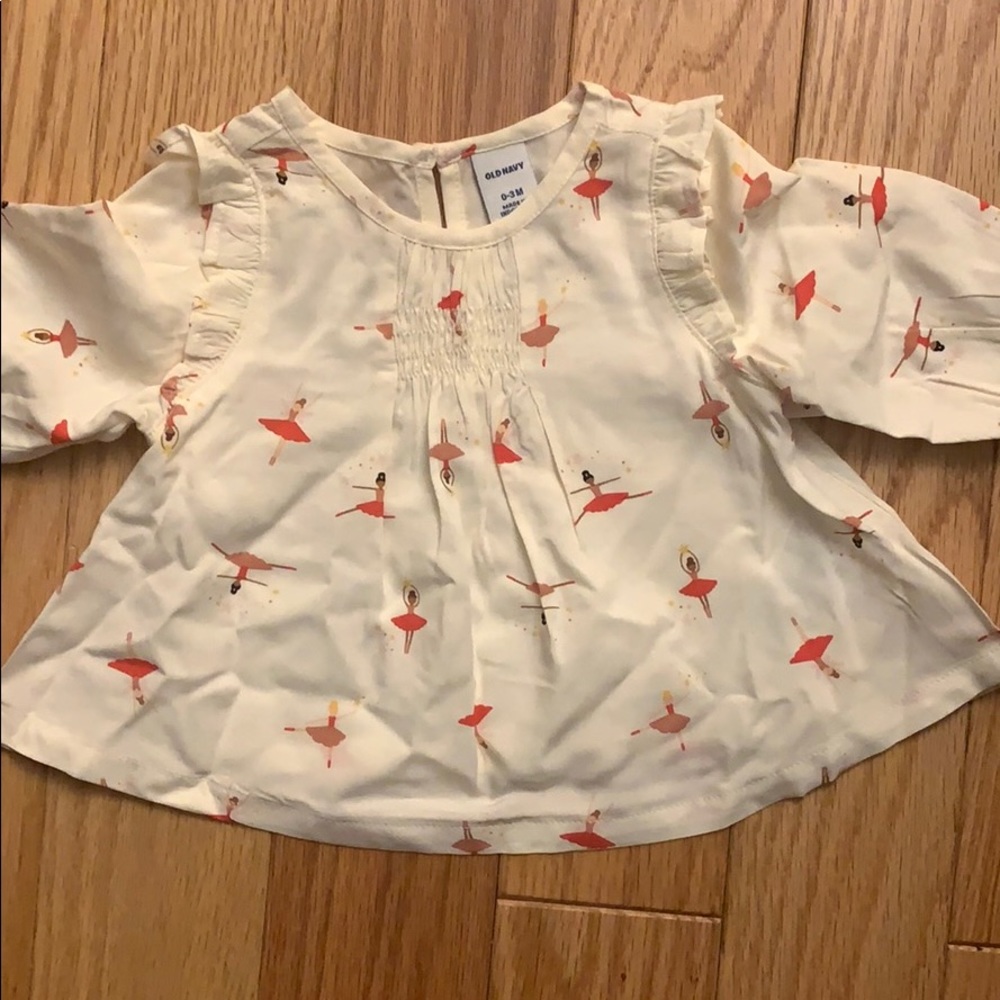 Old Navy 0-3 months ballerina shirt